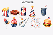 4th of July Clipart Bundle Patriotic, a Decorative Illustration by Anca Digital Vibe (Thumbnail 2 of 9)
