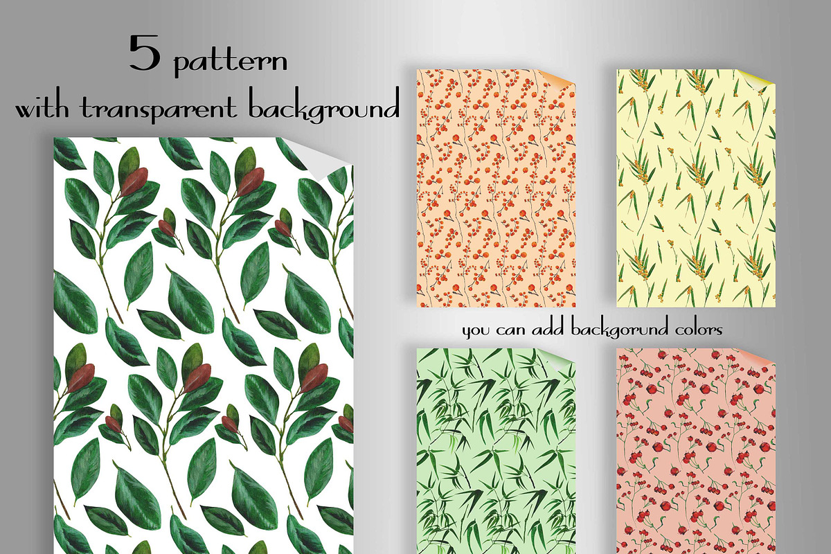 Natural watercolor plants, a Decorative Illustration by OctopusRider (Photo 7 of 9)