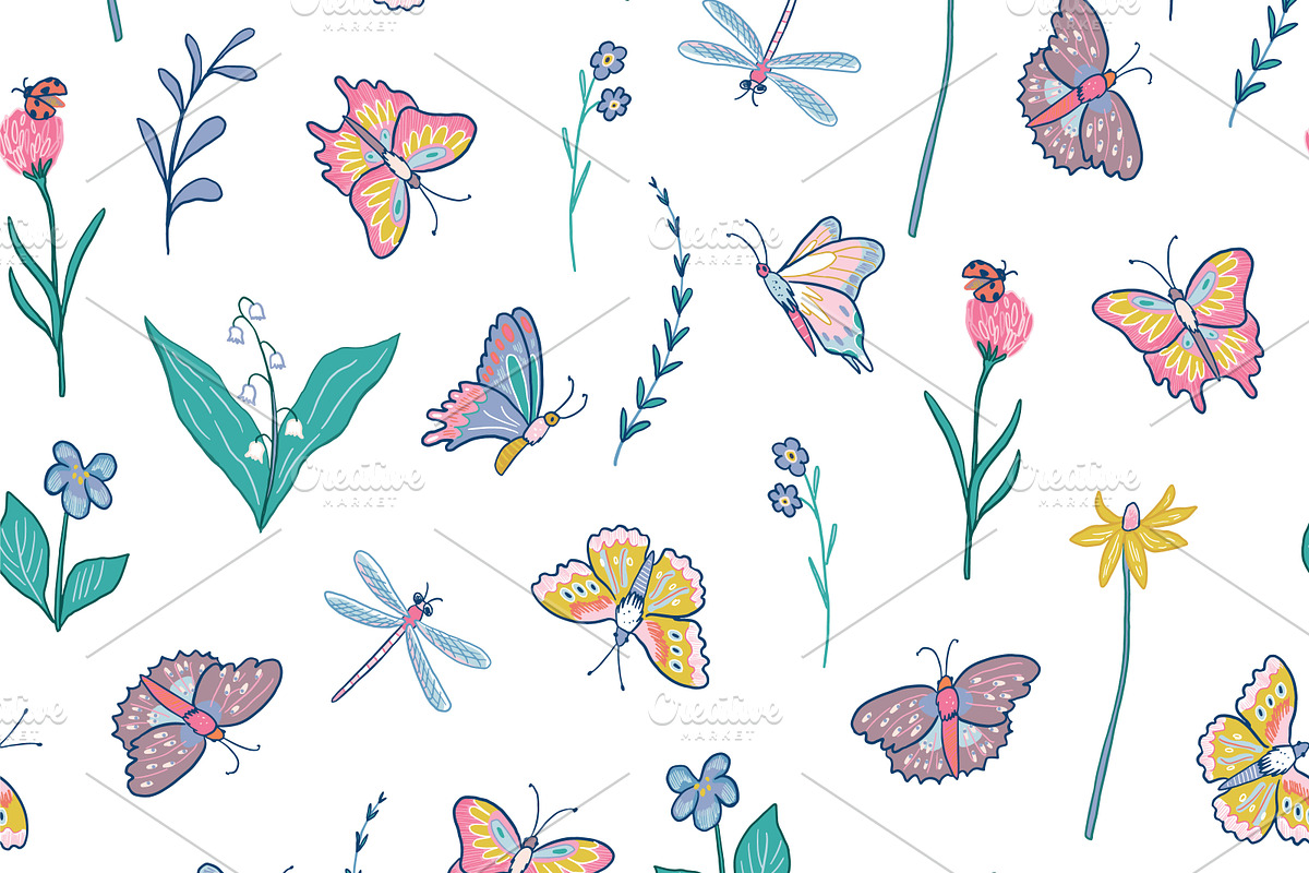 Spring Butterflies, a Pattern Graphic by GooseFrol (Photo 3 of 8)