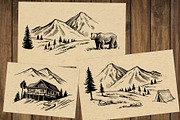 Adventure sketch vector set., an Animal Illustration by bioraven (Thumbnail 6 of 10)