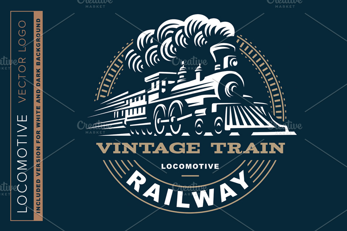 Locomotive logo illustration, a Branding & Logo Template by SODESIGN (Photo 2 of 8)