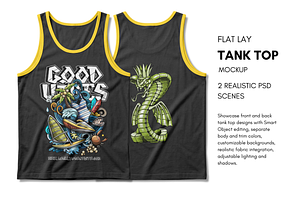 Editable Tank Top Mockup PSD