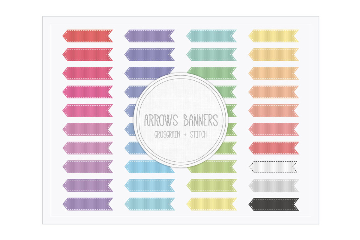 Arrows Banners - Grosgrain Stitch