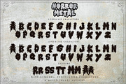 Horror Metal, a Font by Letterara (Thumbnail 8 of 9)