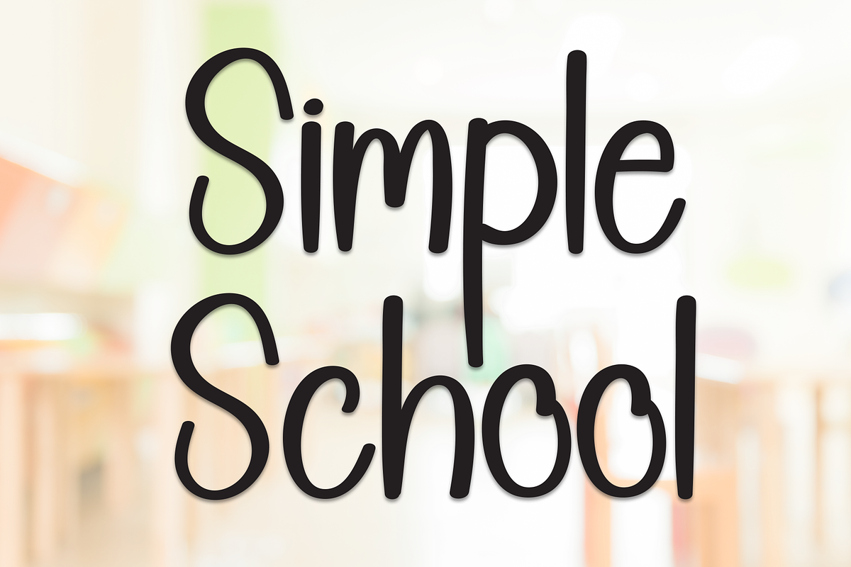 Simple School | Script Font, a Script Font by Scratchones (Photo 1 of 8)