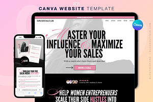 Bold Canva Coaching Website Template, a Landing Page Template by BLDGtheBoutique