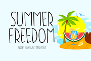 Summer Freedom Typeface, a Handwritten Font by Seemly Fonts (Thumbnail 1 of 5)