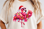 Pink Flamingo Christmas PNG Design, an Object Graphic by Zahyl Studio (Thumbnail 2 of 7)