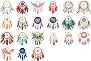 Watercolor Boho Dreamcatcher Clipart, an Illustration by Sublimation Artist (Thumbnail 2 of 6)