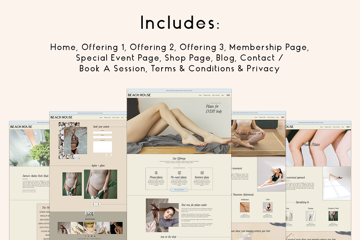 ShowIt Website Template For Fitness, a Templates & Theme by Scribble Society (Photo 3 of 7)