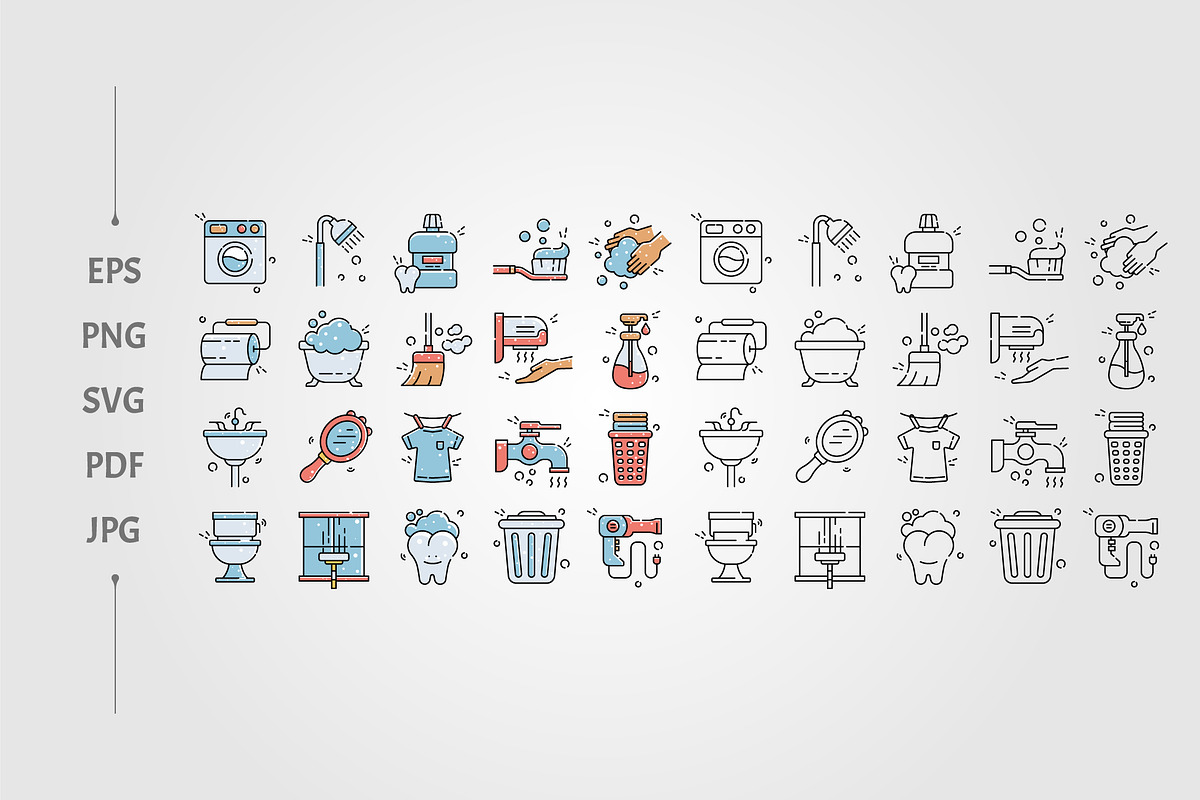 set of Hygiene routine, an Icon by lawoel