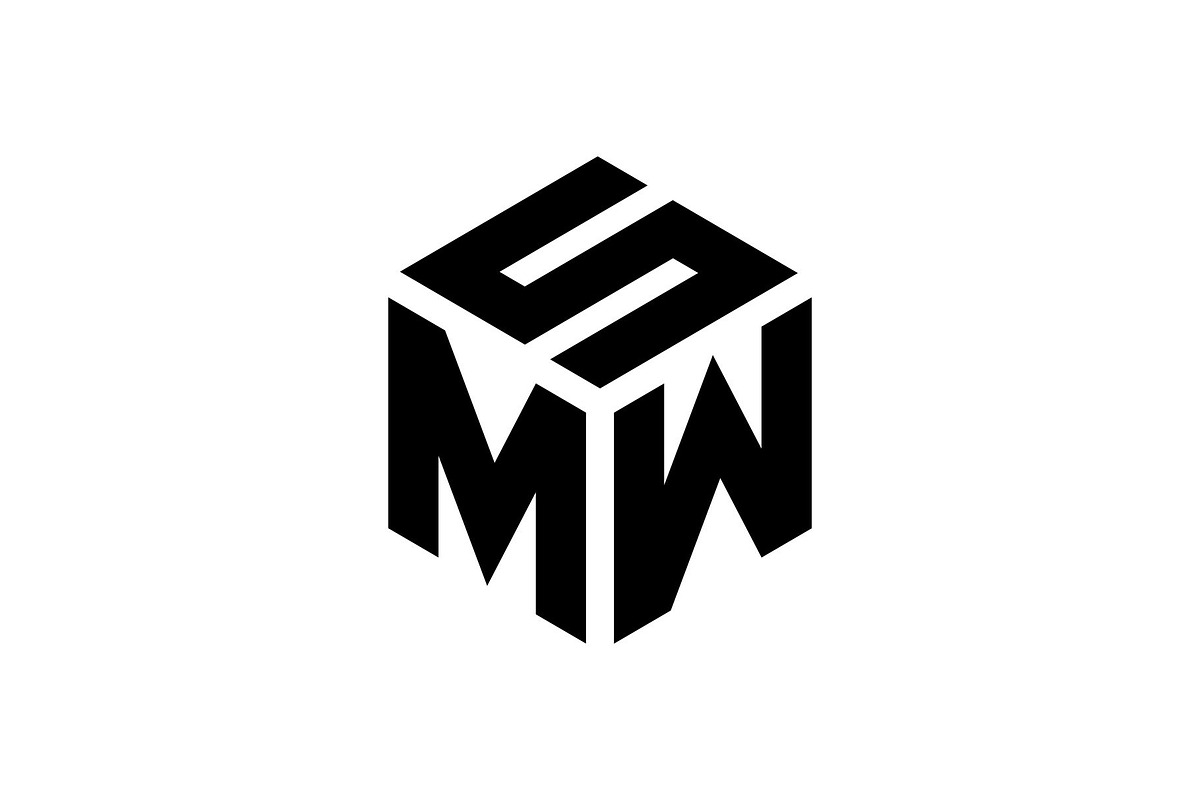 Letter MSW Square Box Hexagon Logo, a Branding & Logo Template by Buqancreative