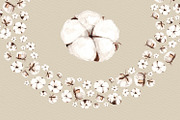 NEW! Cotton flowers watercolor, an Illustration by Klipa Illustrations (Thumbnail 2 of 2)