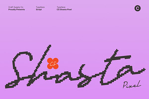 CS Shasta Pixel, a Script Font by Craft Supply Co.