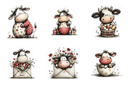 Whimsical easter cow clipart, an Illustration by SinaCreation (Thumbnail 5 of 11)