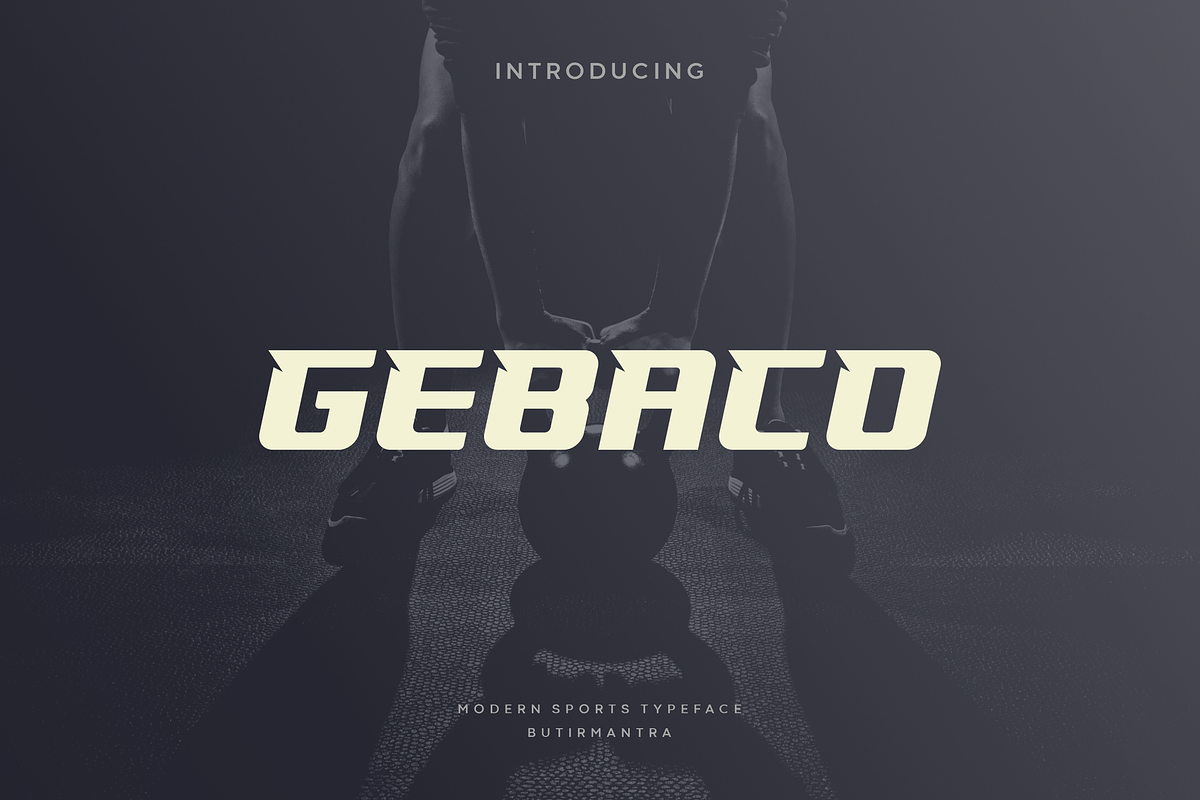 Gebaco - Modern Sport Typeface, a Sans Serif Font by Letterna (Photo 1 of 4)