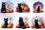 Halloween Black Cat Sublimation, a Seasonal Illustration by Craft Nest (Thumbnail 3 of 4)