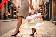 Shopping Bag In Hand PSD, a Product Mockup by Bruno's Shop (Thumbnail 1 of 3)