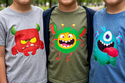 Candy Cloud - 6 Cute Monsters, a Decorative Illustration by D R A W K M A N (Thumbnail 2 of 6)