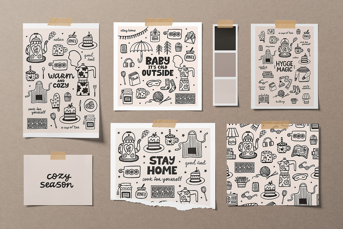 Hygge graphic elements, an Object Illustration by piyacler (Photo 8 of 8)