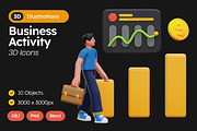 Business Activity 3D Illustrations, a Characters & Person 3D Model by Rakata Studio (Thumbnail 6 of 6)