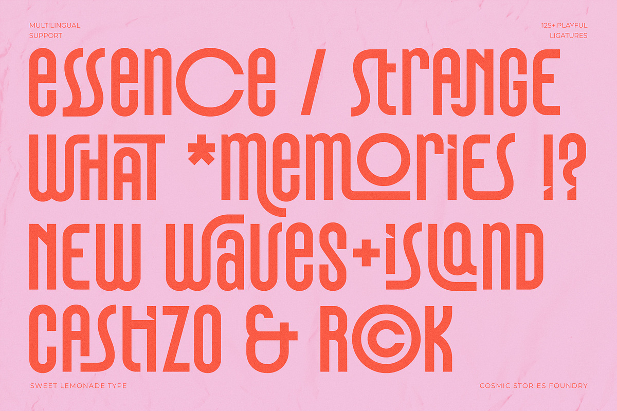 Sweet Lemonade Display Ligature Font, a Sans Serif Font by Cosmic Stories Foundry (Photo 4 of 25)
