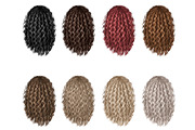 Curly hair clipart, an Illustration by Elenbushe (Thumbnail 3 of 7)