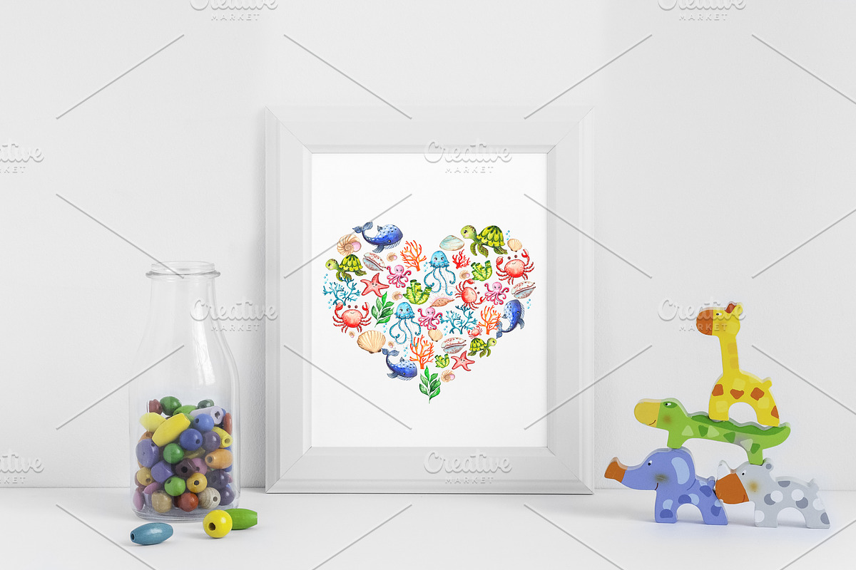 Little OCEAN creatures. Watercolor, an Object Graphic by Ana-Sakuta (Photo 3 of 16)