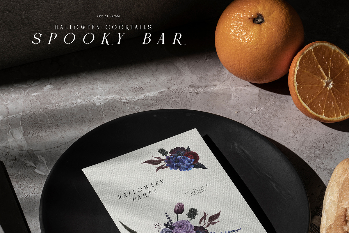 Spooky Bar Halloween Cocktails, a Seasonal Illustration by LiChu Art (Photo 8 of 14)