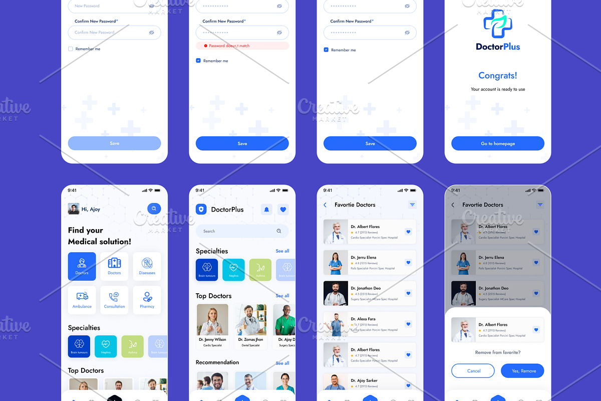 DoctorPlus - Medical Doctor App UI, an UI Kit Template by DesignsLab (Photo 5 of 9)