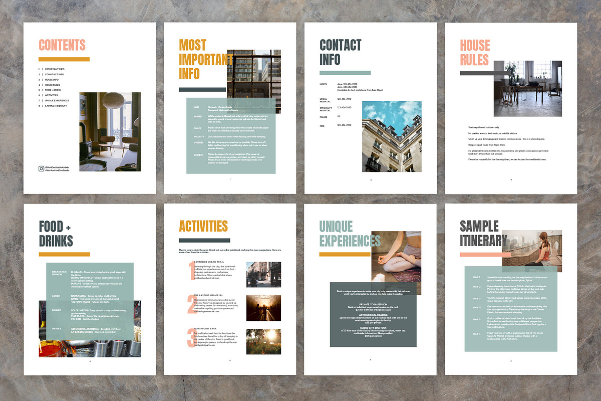 Moderno Welcome Book for Airbnb Host, a Templates & Theme by Kin Studio (Photo 3 of 16)
