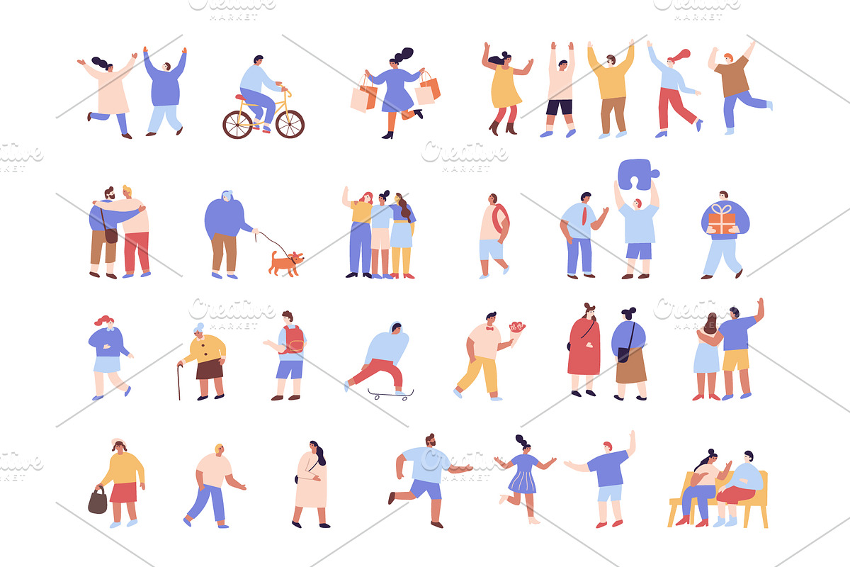 Cute Tiny People vector bundle, a Person Illustration by Vector_Art (Photo 6 of 14)