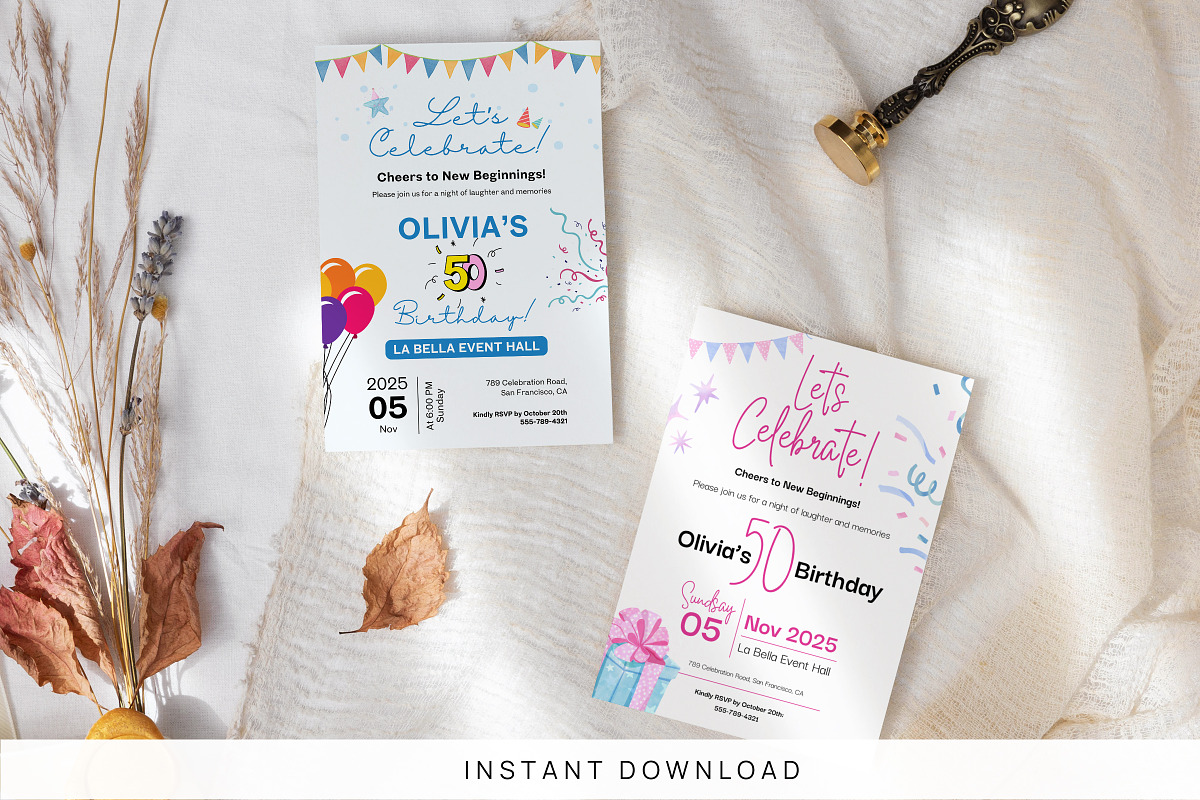 Let's Celebrate Invitation Template, an Invitation Template by Snapybiz (Photo 2 of 8)
