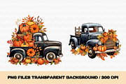 Watercolor Vintage Truck Pumpkins, an Illustration by SindyPrintDesign (Thumbnail 3 of 4)