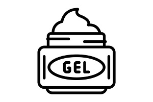Gel cream black icon, an Outline Icon by Creative priyanka