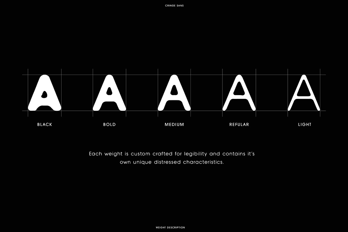 Cringe Sans - A Distressed Typeface, a Sans Serif Font by Bnick (Photo 6 of 14)