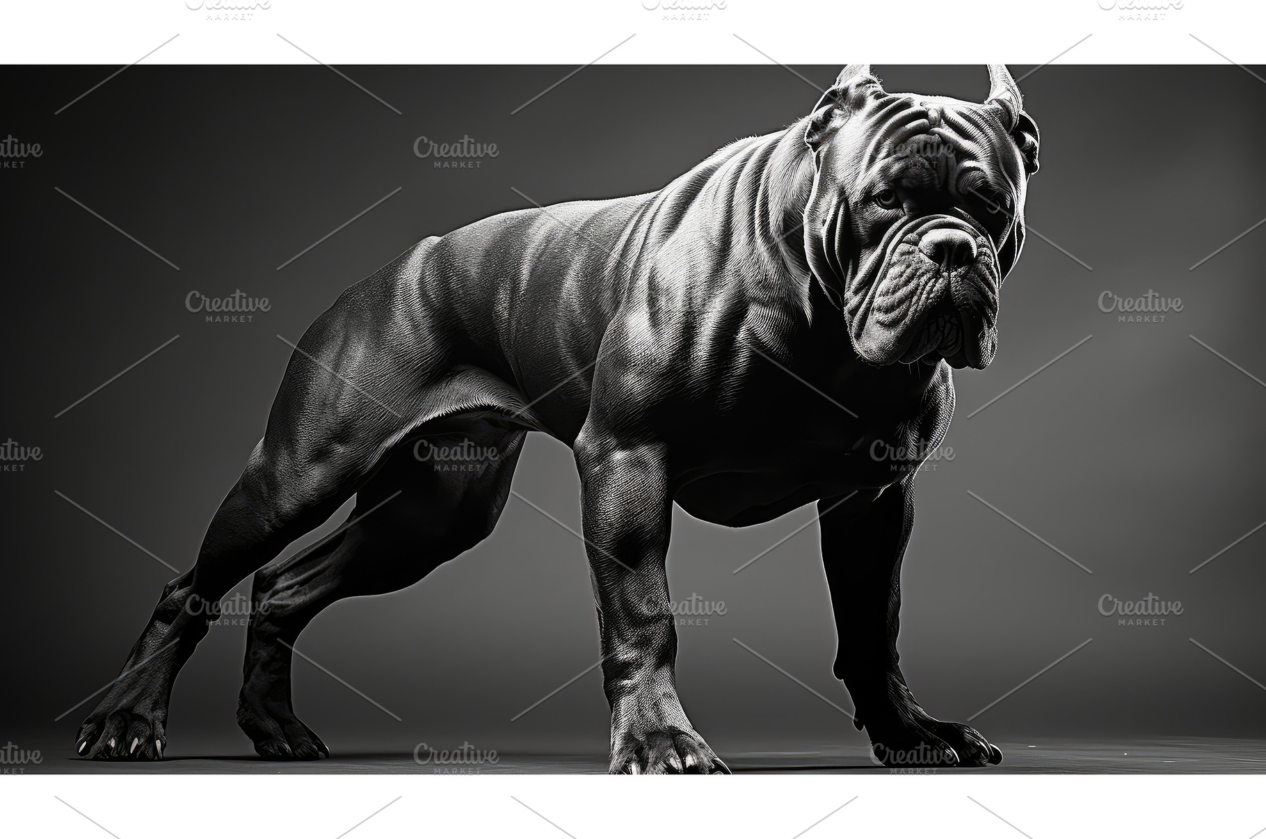 athletic muscle dog ai generated, an Animal Photo by pikepicture