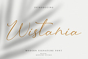 Wistania - Modern Calligraphy, a Script Font by Koplexs Studio (Thumbnail 1 of 12)