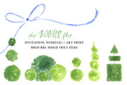 Watercolor Topiary Collection, an Illustration by thestripedchicken (Thumbnail 3 of 6)
