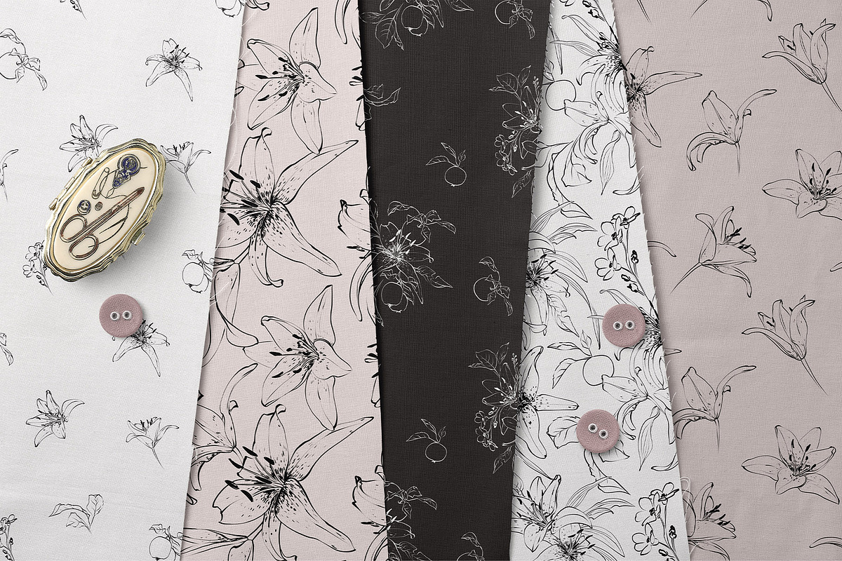 IN MY GARDEN line art florals, a Decorative Illustration by Yuliia Lashevska (Photo 9 of 11)
