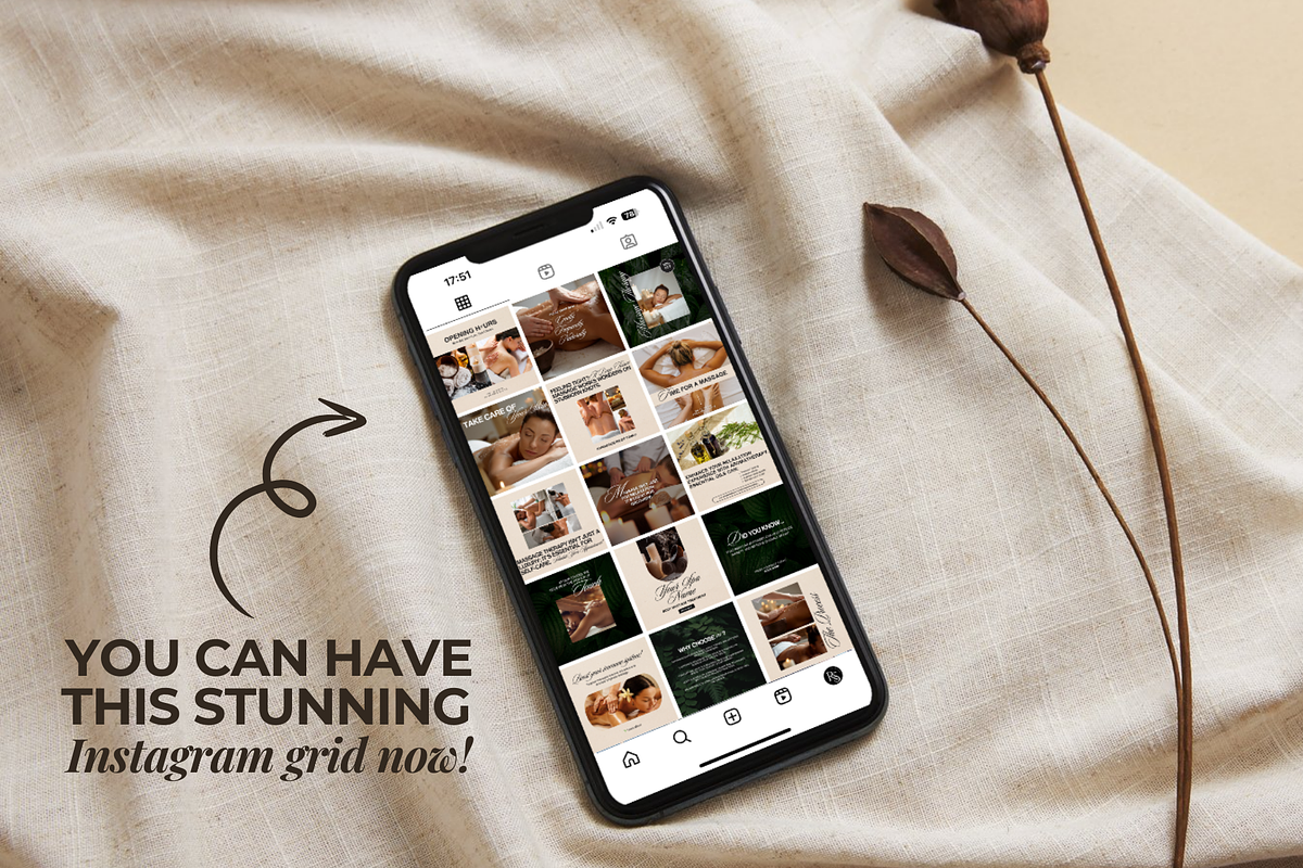 Massage Therapy Templates Instagram, a Social Media Template by DesignsbyMariaStudio (Photo 7 of 10)