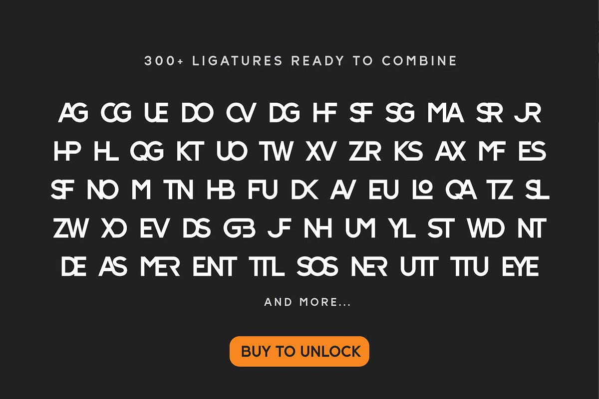 Hundred Ligatture Logo Font, a Sans Serif Font by Patria Ari (P4tcreativa) (Photo 8 of 9)