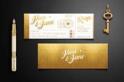 Elegant Wedding Invitation Ticket, an Invitation Template by Vynetta (Thumbnail 3 of 7)