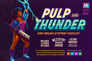 Pulp & Thunder Dry Kit (Illustrator), a Brush Add-On by G.A.R.M. Company (Thumbnail 1 of 13)