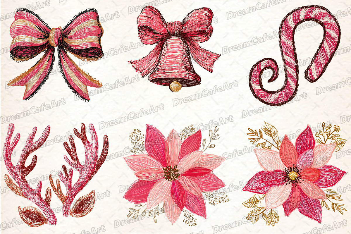 Hand Drawn Whimsical Christmas, an Illustration by DreamCafeArt (Photo 6 of 6)
