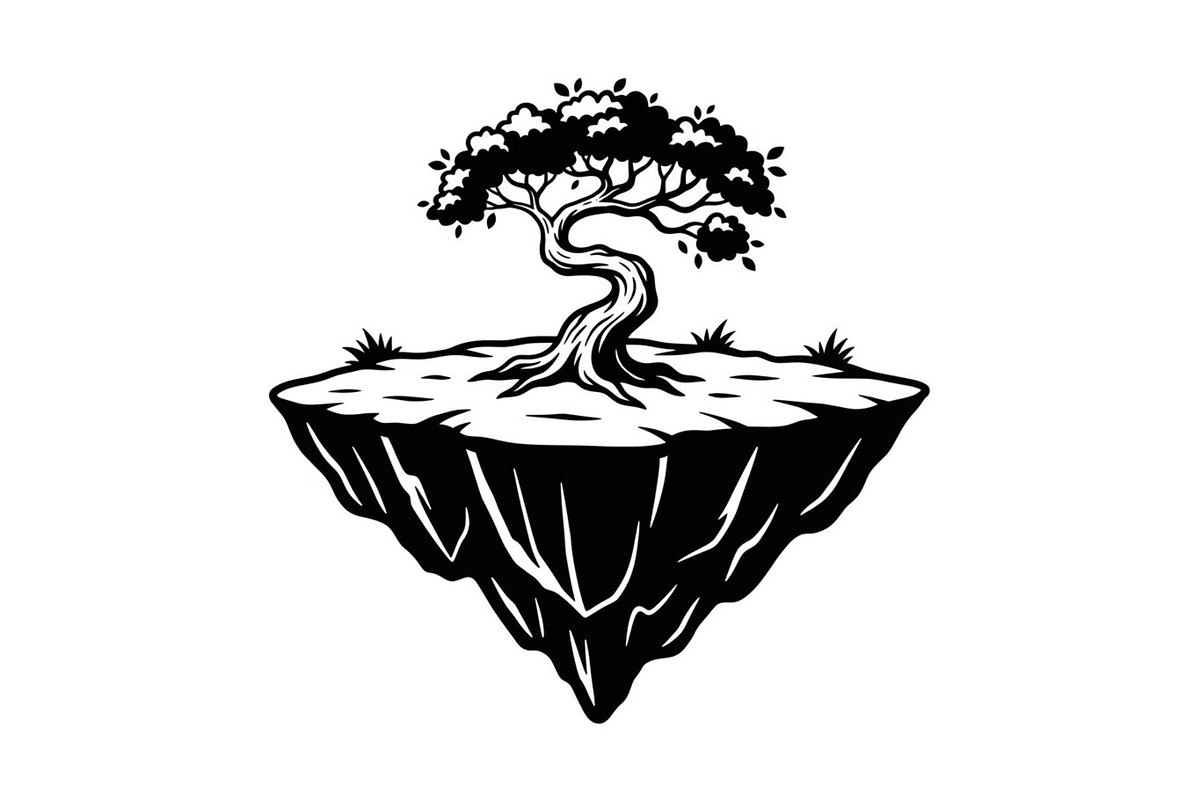 50 Floating Island Bonsai Vector Bun, an Illustration by Designs_River (Photo 34 of 51)