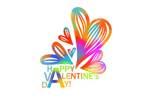 simple valentines day card with, an Object Illustration by Nenahliadava Design