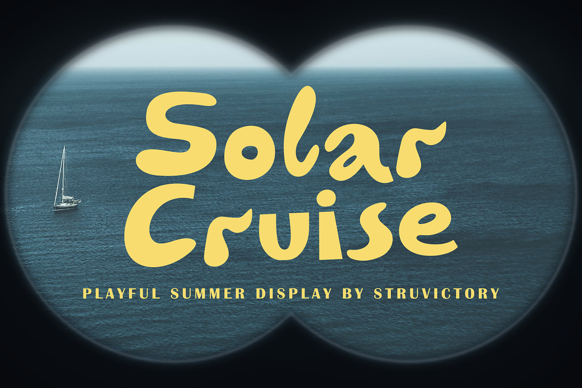 Solar Cruise Summer Playful Display, a Sans Serif Font by Struvictory.art (Photo 1 of 9)