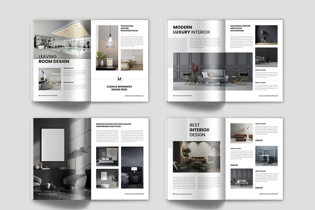 Interior Design Portfolio Template, a Brochure Template by Spark_Creative (Photo 13 of 15)