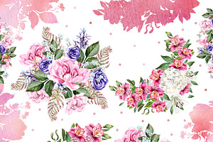 Watercolor Wreath&Bouquets 35 Png